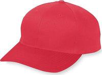 Augusta 6204 Six-Panel Cotton Twill Low-Profile Cap - Red - Red / One Size Fits Most