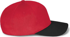 Augusta 6204 Six-Panel Cotton Twill Low-Profile Cap - Red Black - Red Black / One Size Fits Most