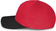 Augusta 6204 Six-Panel Cotton Twill Low-Profile Cap - Red Black - Red Black / One Size Fits Most