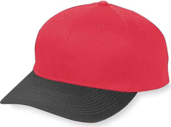 Augusta 6204 Six-Panel Cotton Twill Low-Profile Cap - Red Black - Red Black / One Size Fits Most
