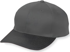 Augusta 6206 Six-Panel Cotton Twill Low-Profile Cap - Black - Black / One Size Fits Most