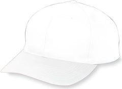 Augusta 6206 Six-Panel Cotton Twill Low-Profile Cap - White - White / One Size Fits Most