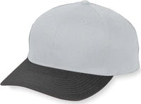 Augusta 6206 Six-Panel Cotton Twill Low-Profile Cap - Youth - Gy Bk - Gray Black / One Size Fits Most