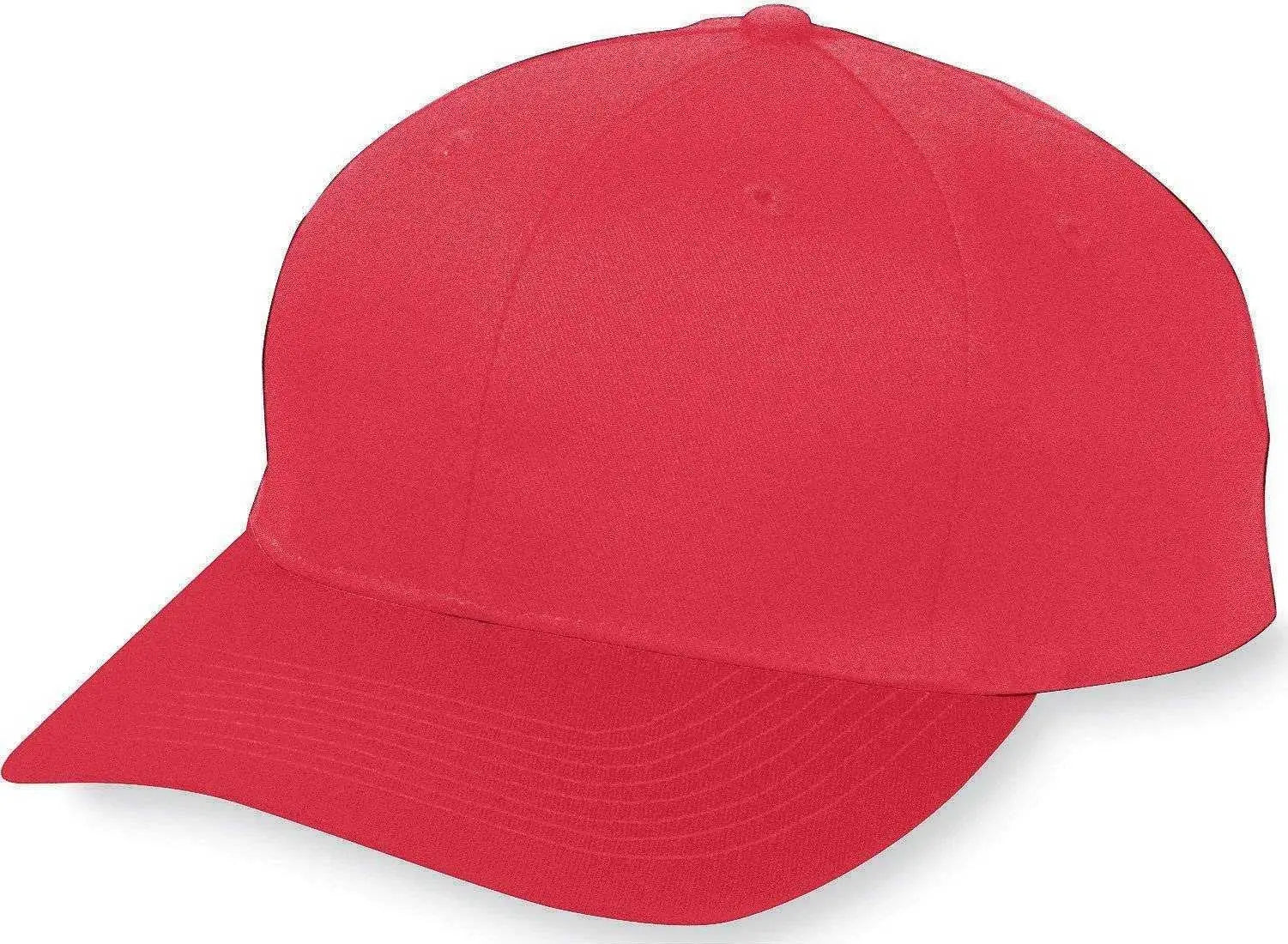 Augusta 6206 Six-Panel Cotton Twill Low-Profile Cap - Youth - Red - Red / One Size Fits Most