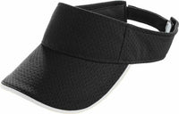 Augusta 6223 Athletic Mesh Two-Color Visor - Black White - Black White / One Size Fits Most