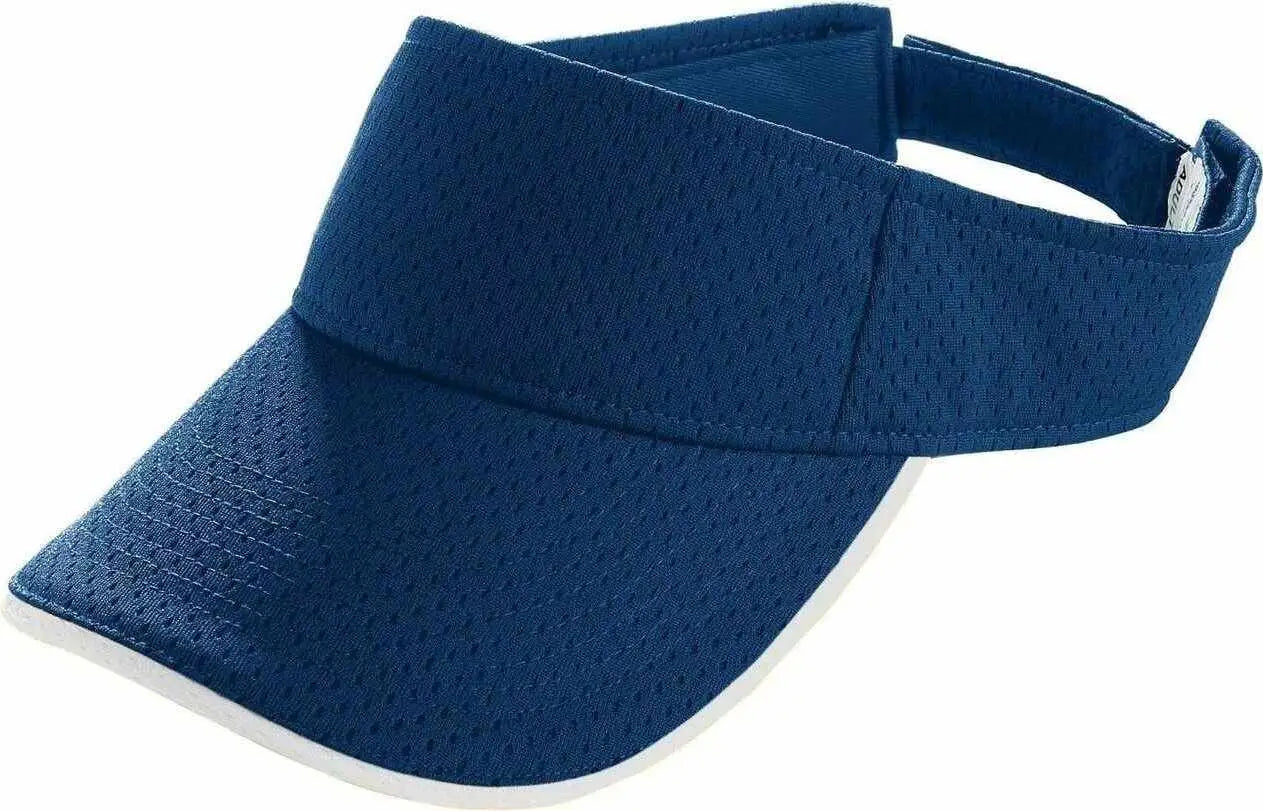 Augusta 6223 Athletic Mesh Two-Color Visor - Navy White - Navy White / One Size Fits Most