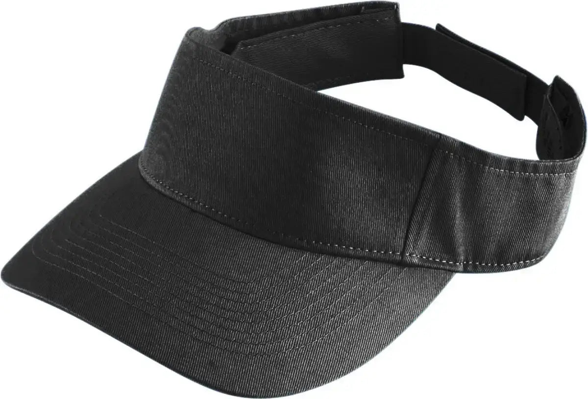 Augusta 6225 Sport Twill Visor - Black - Black / One Size Fits Most