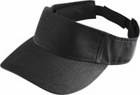 Augusta 6226 Sport Twill Visor - Youth - Black - Black / One Size Fits Most