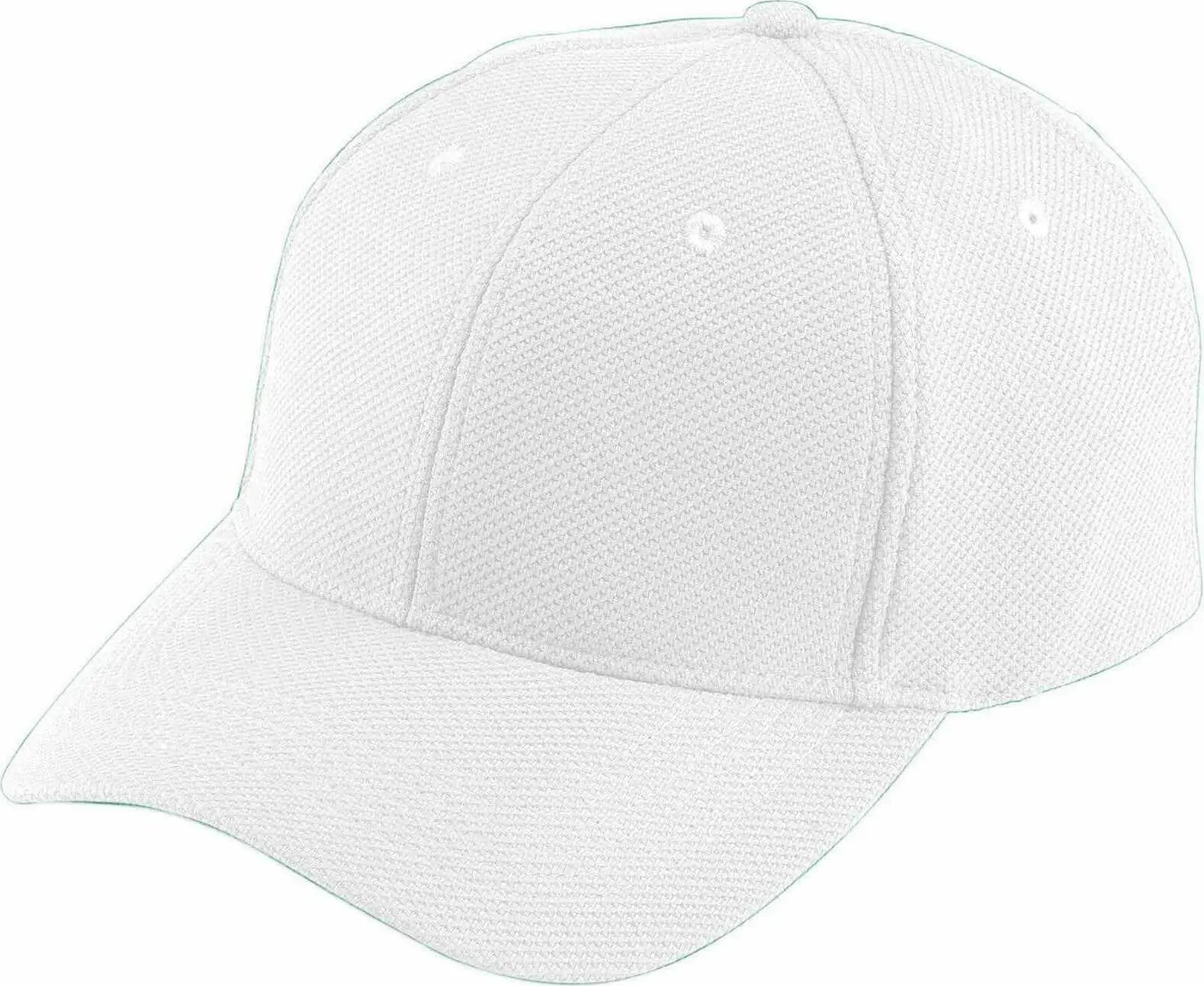 Augusta 6265 Adjustable Wicking Mesh Cap - White - White / One Size Fits Most