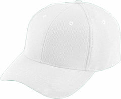 Augusta 6265 Adjustable Wicking Mesh Cap - White - White / One Size Fits Most