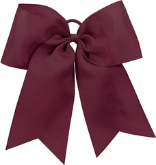 Augusta 6701 Cheer Hair Bow - Maroon - Maroon / One Size Fits Most