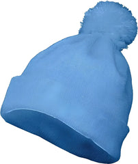 Augusta 6816 Pom Beanie - Columbia Blue - Columbia Blue / One Size Fits Most