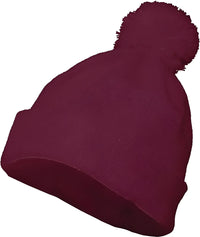 Augusta 6816 Pom Beanie - Maroon - Maroon / One Size Fits Most