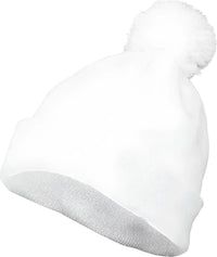 Augusta 6816 Pom Beanie - White - White / One Size Fits Most