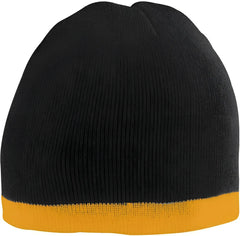 Augusta 6820 Two-Tone Knit Beanie - Black Gold - Black Gold / One Size Fits Most