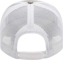 Cap America I1081 Heathered Polyester with Ultra Soft Mesh Back Cap - Gray White - Gray White / One Size Fits Most
