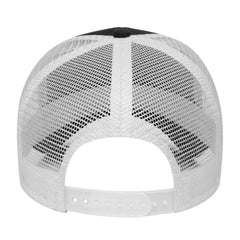Cap America I3025 Two Tone Mesh Back Cap - Black White - Black White / One Size Fits Most