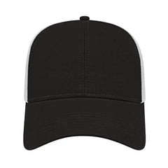 Cap America I3025 Two Tone Mesh Back Cap - Black White - Black White / One Size Fits Most