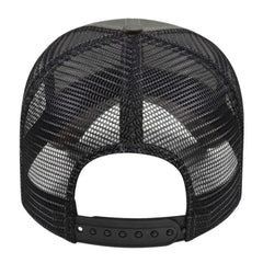 Cap America I3025 Two Tone Mesh Back Cap - Charcoal Black - Dark Gray Black / One Size Fits Most