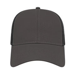 Cap America I3025 Two Tone Mesh Back Cap - Charcoal Black - Dark Gray Black / One Size Fits Most