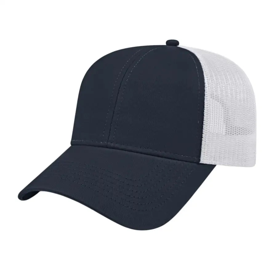 Cap America I3025 Two Tone Mesh Back Cap - Navy White - Navy White / One Size Fits Most