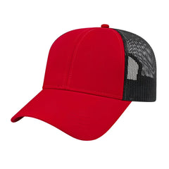 Cap America I3025 Two Tone Mesh Back Cap - Red Black - Red Black / One Size Fits Most