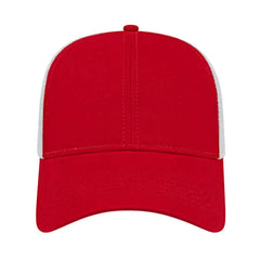 Cap America I3025 Two Tone Mesh Back Cap - Red White - Red White / One Size Fits Most