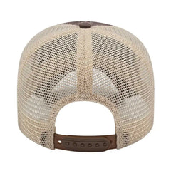 Cap America I3027 Washed Pigment Dyed with Washed Mesh Cap - Brown Stone - Brown Ivory / One Size Fits Most
