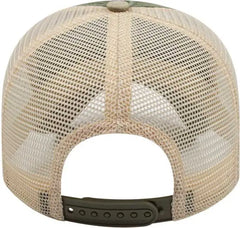 Cap America I3027 Washed Pigment Dyed with Washed Mesh Cap - Olive Khaki Stone - Olive Khaki Ivory / One Size Fits Most