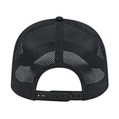 Cap America I3028 Modified Flat Bill with Mesh Back Cap - Black Black - Black / One Size Fits Most
