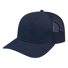 Cap America I3028 Modified Flat Bill with Mesh Back Cap - Navy - Navy / One Size Fits Most