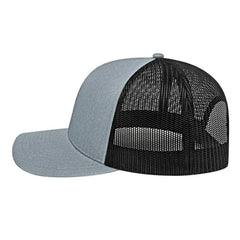 Cap America I3038 Poly/Cotton Mesh Back Cap - Heather Black - Gray Black / One Size Fits Most