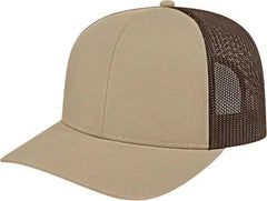 Cap America I3038 Poly/Cotton Mesh Back Cap - Khaki Brown - Khaki Coffee / One Size Fits Most