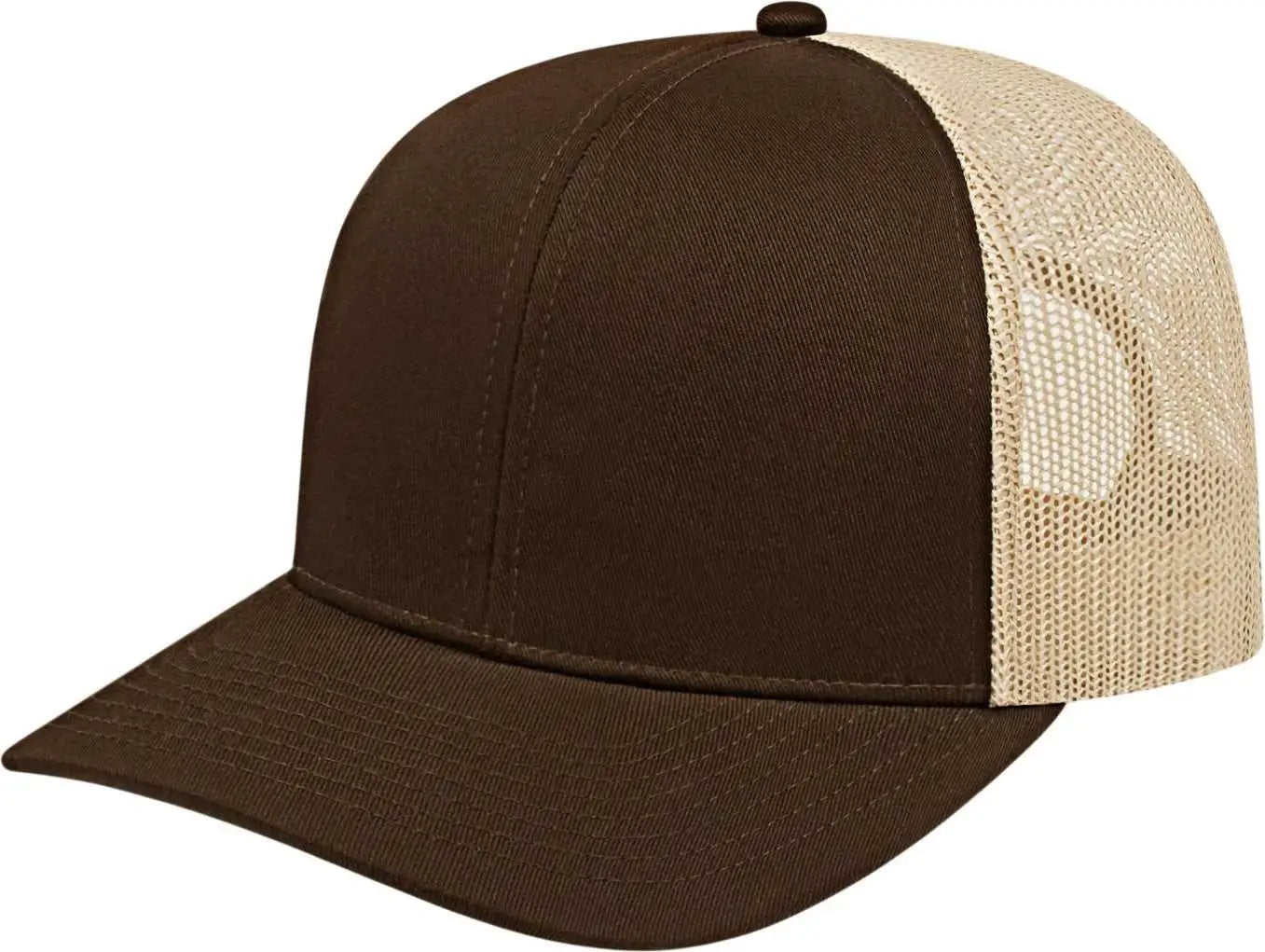 Cap America I3038 Poly/Cotton Mesh Back Cap - Khaki - Khaki / One Size Fits Most