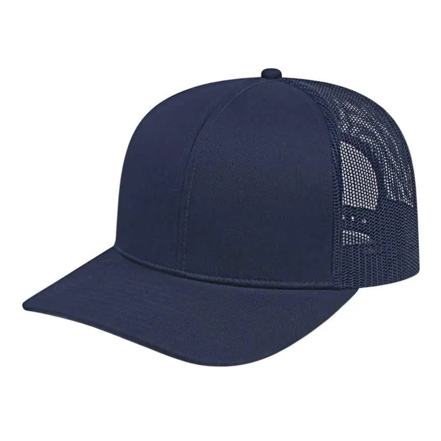 Cap America I3038 Poly/Cotton Mesh Back Cap - Navy - Navy / One Size Fits Most