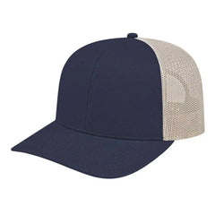 Cap America I3038 Poly/Cotton Mesh Back Cap - Navy Stone - Navy Ivory / One Size Fits Most
