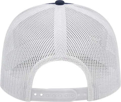 Cap America I3038 Poly/Cotton Mesh Back Cap - Navy White - Navy White / One Size Fits Most