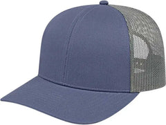 Cap America I3038 Poly/Cotton Mesh Back Cap - Slate Blue Charcoal - Blue Dark Gray / One Size Fits Most