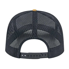 Cap America I3038 Poly/Cotton Mesh Back Cap - White Amber Black - White Gold / One Size Fits Most