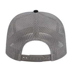 Cap America I3038 Poly/Cotton Mesh Back Cap - White Black Gray - White Black / One Size Fits Most