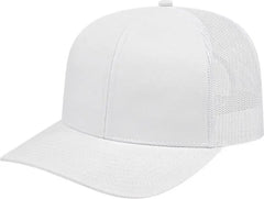 Cap America I3038 Poly/Cotton Mesh Back Cap - White - White / One Size Fits Most