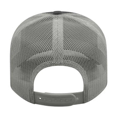 Cap America I3115 Low Profile Trucker with Modified Flat Bill Cap - Black White