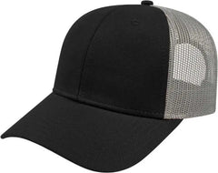 Cap America I3115 Low Profile Trucker with Modified Flat Bill Cap - Maroon Gray