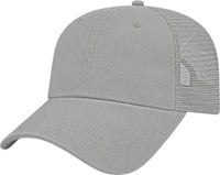 Cap America i5009 Value Washed Chino Twill Mesh Back Cap - Gray - Gray / One Size Fits Most