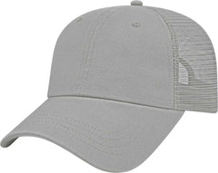 Cap America i5009 Value Washed Chino Twill Mesh Back Cap - Gray - Gray / One Size Fits Most