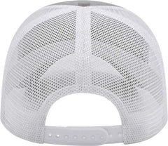 Cap America i5009 Value Washed Chino Twill Mesh Back Cap - Gray White - Gray White / One Size Fits Most