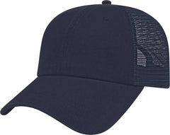 Cap America i5009 Value Washed Chino Twill Mesh Back Cap - Navy - Navy / One Size Fits Most