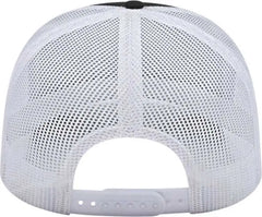 Cap America i5011 Value Rope Trucker Mesh Back Cap - Black White White - Black White White / One Size Fits Most