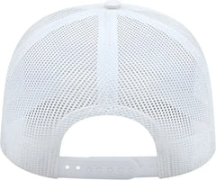 Cap America i5011 Value Rope Trucker Mesh Back Cap - White - White / One Size Fits Most