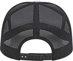 Cap America i5011 Value Rope Trucker Mesh Back Cap - White Black Black - White Black Black / One Size Fits Most